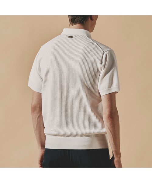 Felisi Golf ゴルフ MS EYELET STRIPE KNIT POLO メンズ : ZOZOTOWN