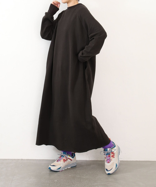 「JOURNAL STANDARD LUXE」 長袖ワンピース FREE チャコールグレー レディース_画像7