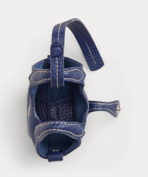美品ラルフローレン キャンバス レザー ショルダーバッグ 斜めがけ 刻印チャーム POLO RALPH LAUREN（ポロ・ラルフローレン） ラルフローレン チャーム