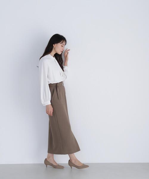 「NATURAL BEAUTY BASIC」 長袖ブラウス MEDIUM オフホワイト レディース_画像9