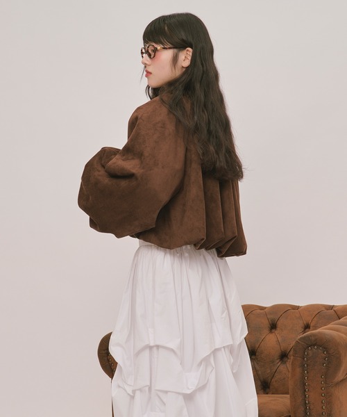 loin nuit コート アウター fake suede balloon jacket / フェイク
