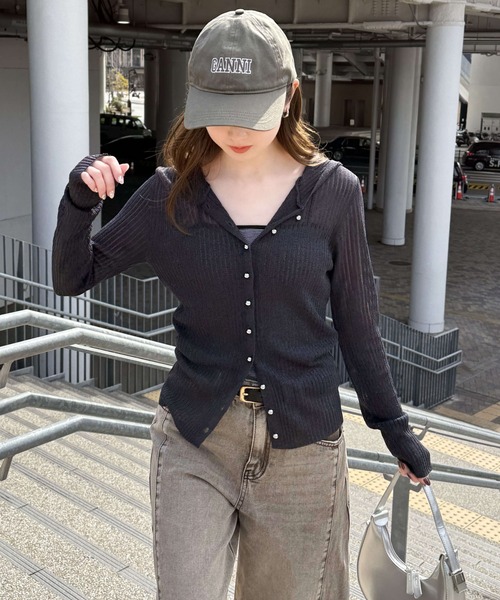 「tiptop」 カーディガン FREE ブラック レディース_画像4