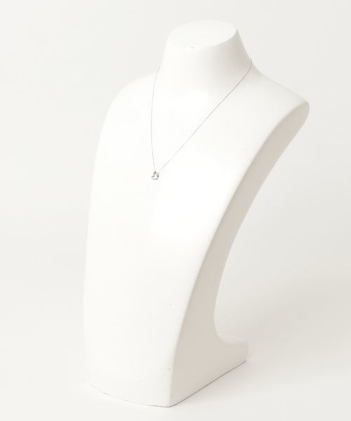 ESTELLE ネックレス K10 ホワイトゴールド ダイヤモンド ハート
