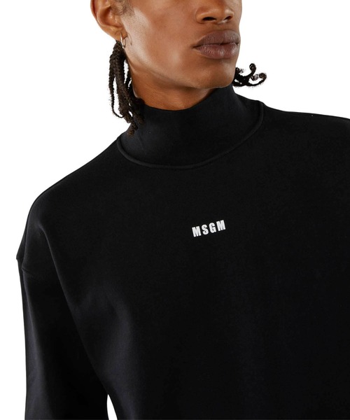 MSGM ブラック スウェット トレーナー 大人も着れるMSGM エムエスジーエム キッズ ブラックスウェット 12