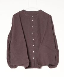 ubasoku（ウバソク） ブラウス シャツ 「ubasoku」リネン無地 バンド 