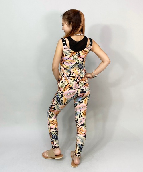 タンクトップ BILLABONG/ビラボン 水陸両用 ボタニカル柄カップ付きフィットネスタンクトップ/セットアップ対応 BC013-86417