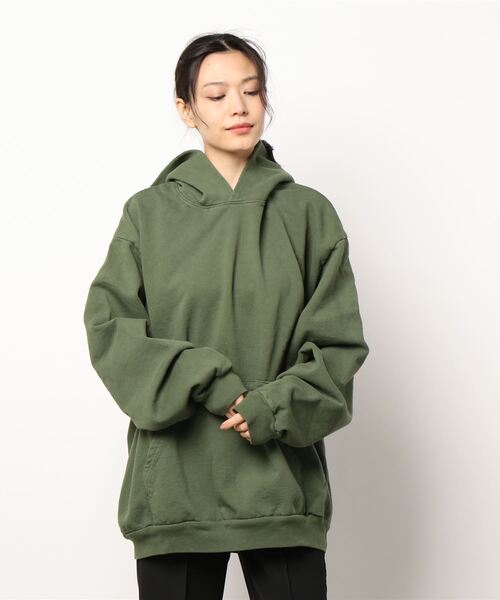 パーカー 「LOS ANGELES APPAREL」14オンス ガーメントダイ ヘビーフリース レディース メンズ LOS ANGELES APPAREL ロサンゼルスアパレル HF07GD 14oz