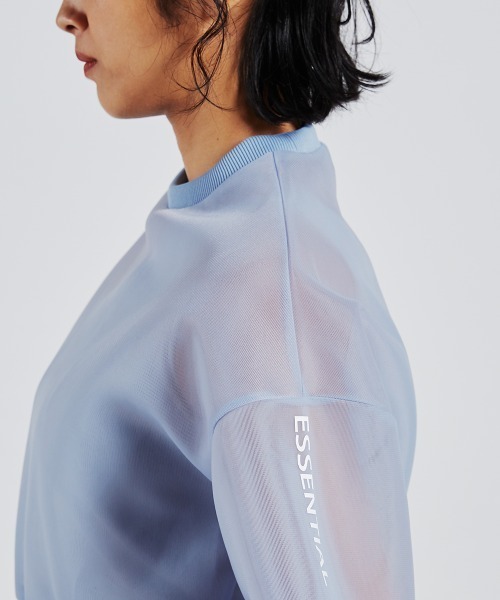 tシャツ Tシャツ インナー付きシースルートップス 
