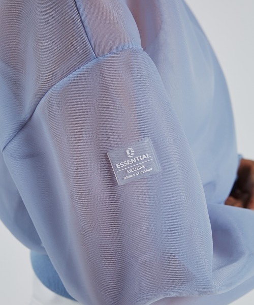 tシャツ Tシャツ インナー付きシースルートップス 