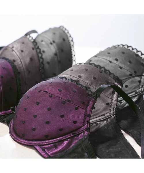 ブラジャー ショーツセット 「3点セット」艶めくドット