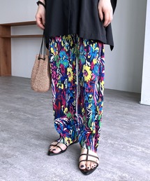 Julia heuer フラワープリント　プリーツ　パンツ reca パンツ フラワープリントプリーツパンツ レディース