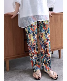 Julia heuer フラワープリント　プリーツ　パンツ reca パンツ フラワープリントプリーツパンツ レディース