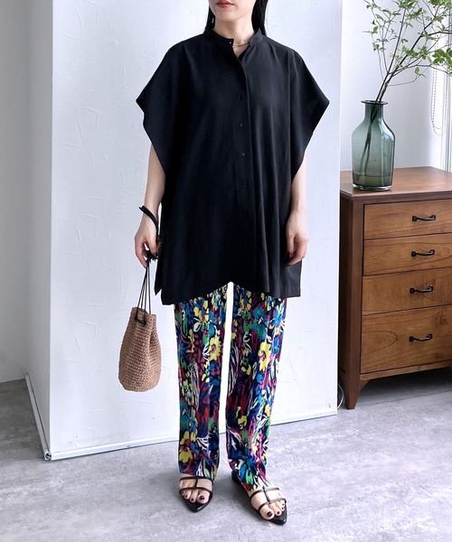 Julia heuer フラワープリント　プリーツ　パンツ reca パンツ フラワープリントプリーツパンツ レディース