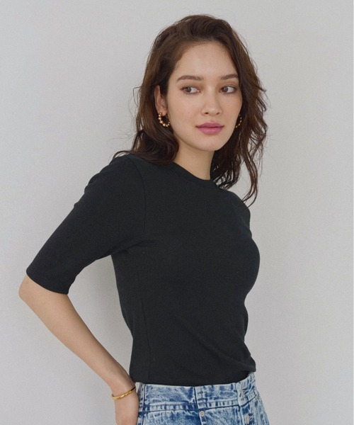 ALEXIA STAM（アリシアスタン） tシャツ Basic Rib Tee / BasicリブTee