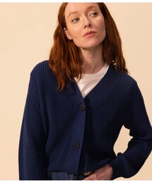 【未使用品】プチバトー　レディース　ニットカーディガン PETIT BATEAU（プチバトー） カーディガン コットンニットカーディガン