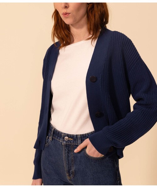 キッズ】ボーダーニットカーディガン | ベビー服・子供服通販の
