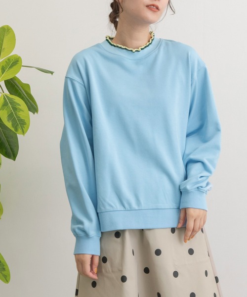 POU DOU DOU（プードゥドゥ） トレーナー スウェット リブニットフリル