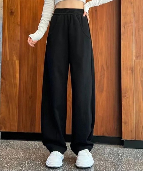 ワイドレッグ スウェットパンツ サイドライン ジャージ スウェットパンツ ジャージ サイドライン ワイドスウェット