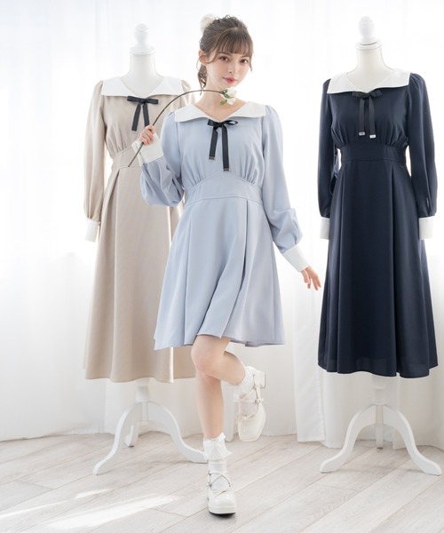DearMyLoveRose（ディアマイラブローズ） ワンピース 角衿レトロリボン