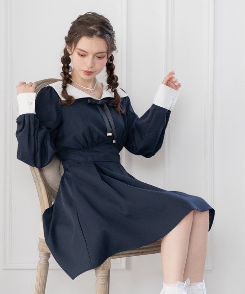 DearMyLoveRose（ディアマイラブローズ） ワンピース 角衿レトロリボン