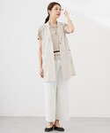 ベスト ジレ 「洗える」ボイルドワッシャー ジ...の詳細画像3