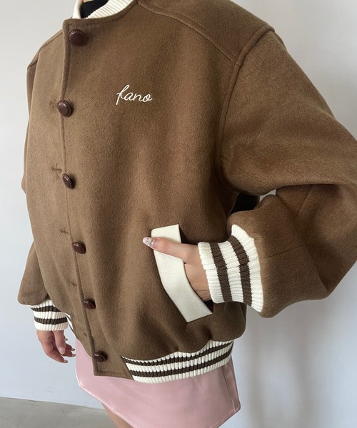 スタジャン フロントロゴスタジャン FD23W133「Fano Studios