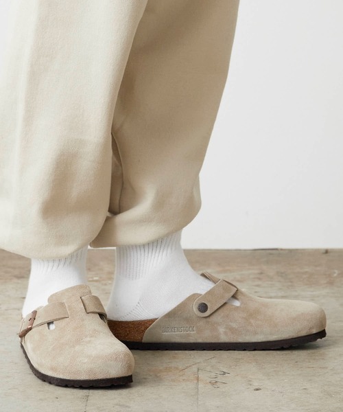 BIRKENSTOCK Boston スエード サンダル ベージュ 42 BIRKENSTOCK（ビルケンシュトック） サンダル Boston ボストン