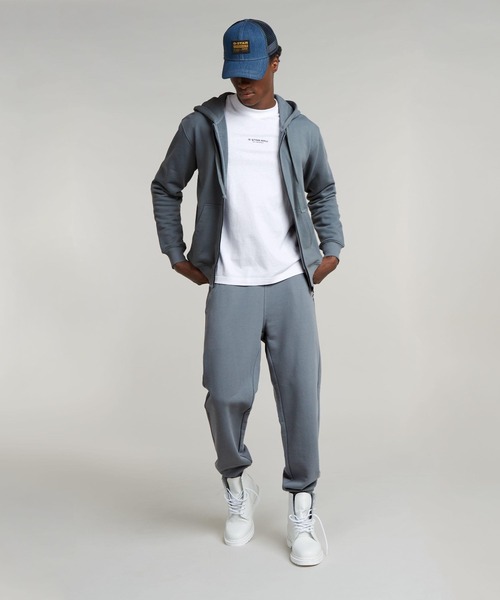 G-STAR RAW トレーナー スウェット ESSENTIAL RELAXED ZIP THRU HOODED