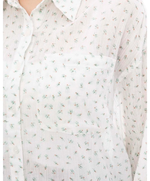 ブラウス シャツ RVCA レディース GIMME COVERUP ロングスリーブシャツ 「2024年夏モデル」/ルーカレトロテイスト花柄長袖シャツ RVCA ブラウス シャツ レディース GIMME COVERUP ロングスリーブ