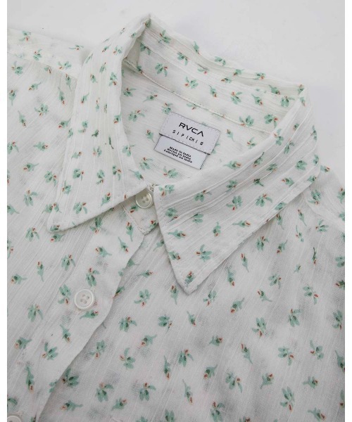 ブラウス シャツ RVCA レディース GIMME COVERUP ロングスリーブシャツ 「2024年夏モデル」/ルーカレトロテイスト花柄長袖シャツ RVCA ブラウス シャツ レディース GIMME COVERUP ロングスリーブ