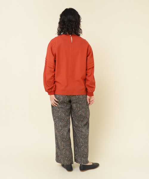 tシャツ B2852 リネンレーヨンリブコンビブラウス レディース RNA-N tシャツ B2852 リネンレーヨンリブコンビブラウス