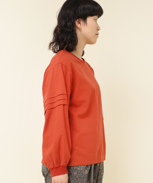 tシャツ B2852 リネンレーヨンリブコンビブラウス レディース RNA-N tシャツ B2852 リネンレーヨンリブコンビブラウス