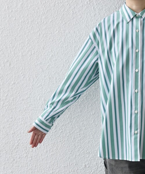 【1度使用】SHIPS any REPREVE ルーズポケットシャツ SHIPS | SHIPS any:<洗濯機可能>REPREVE レギュラーカラー ルーズ