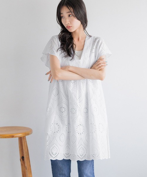 LOWRYS FARM（ローリーズファーム） ワンピース スカラップレースミニ