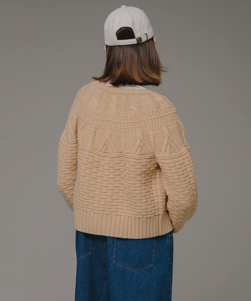 URBAN RESEARCH Sonny Label ニット セーター MIXケーブルクルー