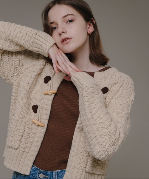 URBAN RESEARCH - URBAN RESEARCH ケーブルガウンニット URBAN RESEARCH Sonny Label ニット セーター MIXケーブルクルー