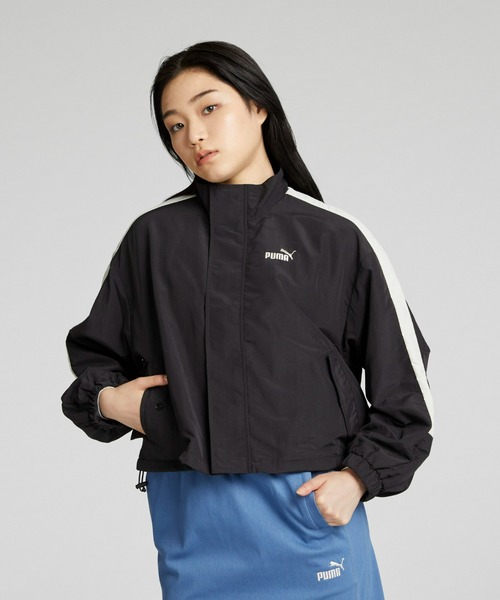 レディース あいみょん ベロア素材 PUMA プーマ トラックジャケット PUMA - セール中！PUMA トラックジャケット Y2K 青×白 古着 あい