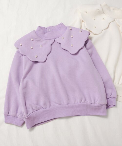 apres les cours トレーナー 「WEB限定」スカラップパールトレーナー  