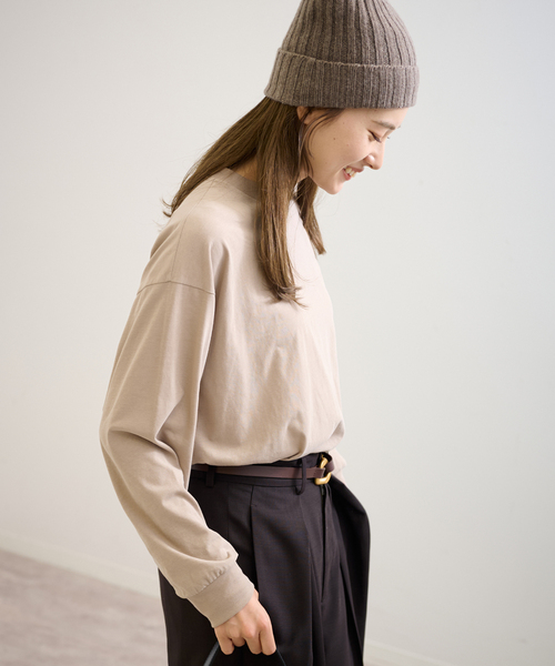 FRAMeWORK tシャツ ATON/エイトン FRESCA NUBACK LONG SLEEVE Tシャツ  