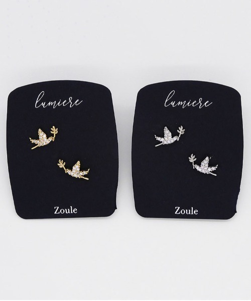 Zoule（ゾーラ） ピアス ゾーラ：ネイビーシリーズ happy bird 幸せの