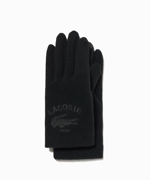 LACOSTE 手袋 ラムウールグローブ タッチパネル対応 23cm