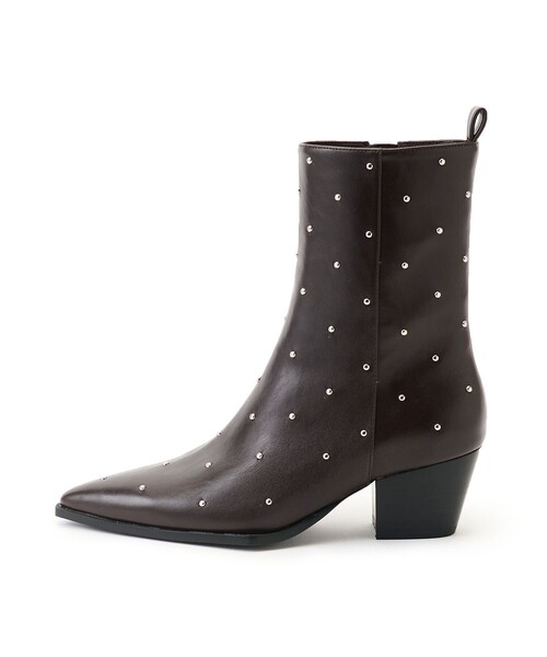 ZADIG&VOLTAIRE 24 スタッズ ブーツ 黒 サイドジップ ショート レディース