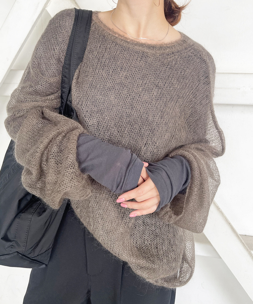 Spick＆Span tシャツ 「追加3」シアーボートネックプルオーバー