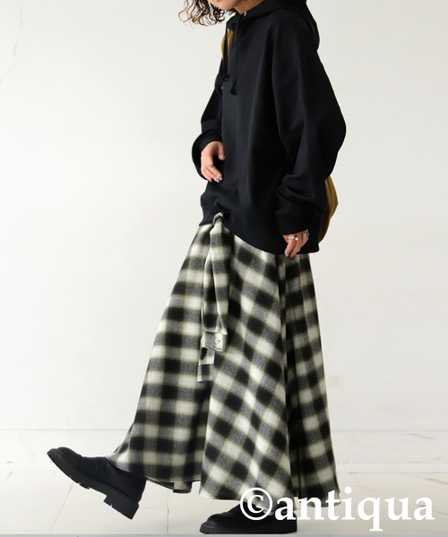 antiqua スカート 腰巻シャツ風スカート : ZOZOTOWN Yahoo!店