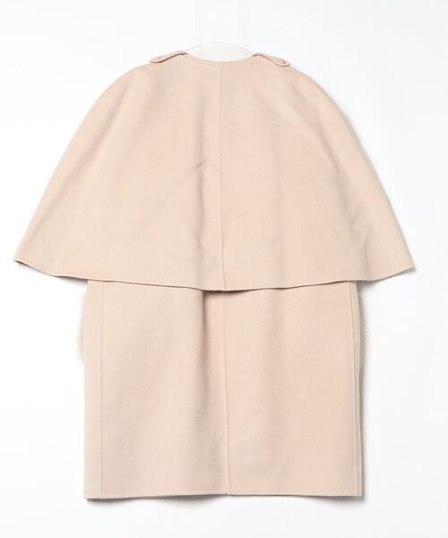 DRAWER（ドゥロワー） ウールリバーシブルファーケープコート 36