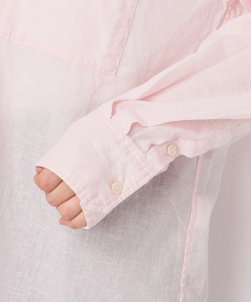 SLOBE IENA ブラウス シャツ リネンコットンダブルポケット