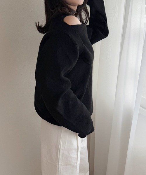 on：nue ニット セーター 「on:nue」ラップショルダースリット