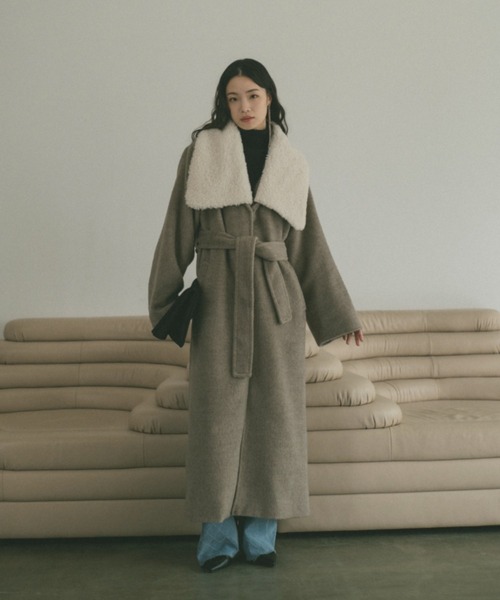 「VANNIE U」 コート M グレー レディース_画像7