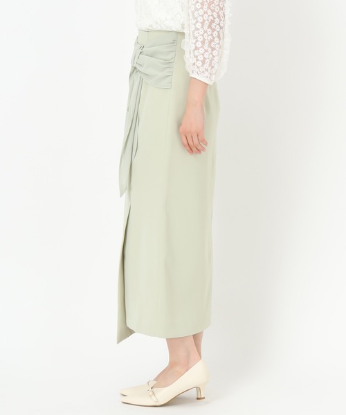 MISCH MASCH スカート 2025春夏新作 シフォンリボンタイト