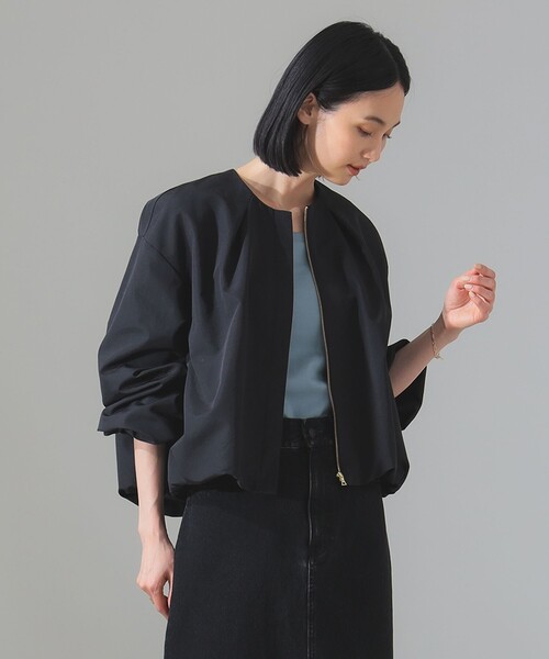 超美品　Demi-Luxe BEAMS ナイロンコットンブルゾン Demi-Luxe BEAMS ブルゾン アウター コットンナイロン パフ